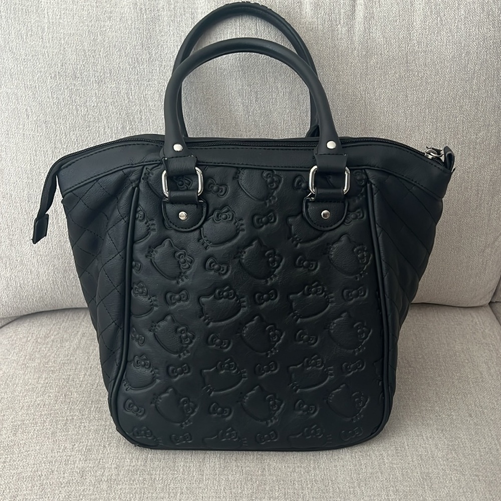 Loungefly x Hello Kitty Black Quilted Tote Bag - Picture 3 of 6